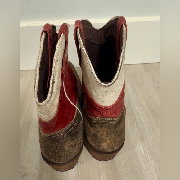 Roper Texas flag short leather boots size 8.5 - Picture 5 of 10